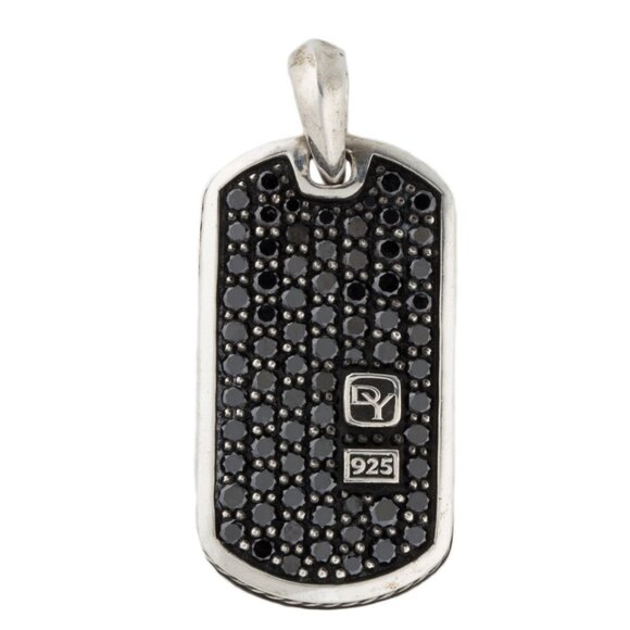 David Yurman Other - DAVID YURMAN DIAMOND 0.96CTW STERLING SILVER 925 PAVÉ TAG PENDANT